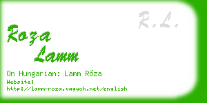 roza lamm business card